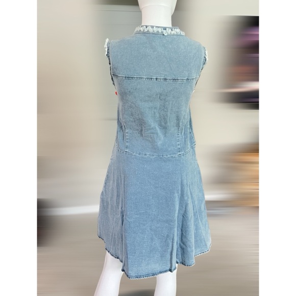 MAZIK denim mix mini dress 1X 2X 3X - Picture 6 of 9